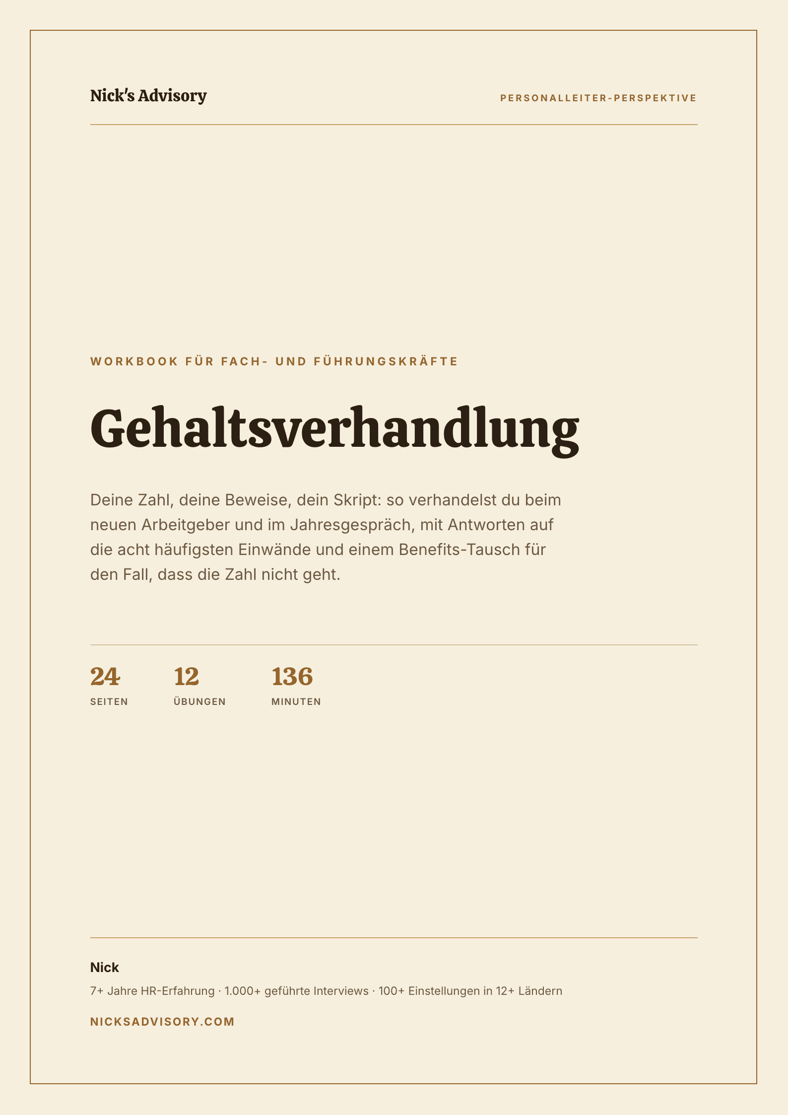 Cover of the career guide “Negotiating Salary in Germany” by Nick's Advisory